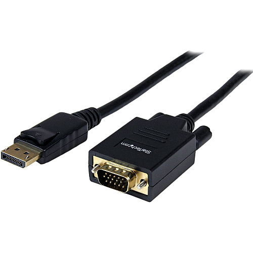 StarTech 6ft (1.8m) DisplayPort to VGA Cable, Active DisplayPort to VGA Adapter Cable, 1080p Video, DP to VGA Monitor Converter Cable (DP2VGAMM6)