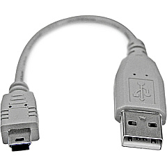 StarTech 6in Mini USB 2.0 Cable - A to Mini B (USB2HABM6IN)