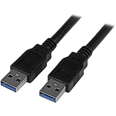 StarTech 6 ft Black SuperSpeed USB 3.0 Cable A to A - M/M (USB3SAA6BK) StarTech 6 ft Black SuperSpeed USB 3.0 Cable A to A - M/M (USB3SAA6BK)