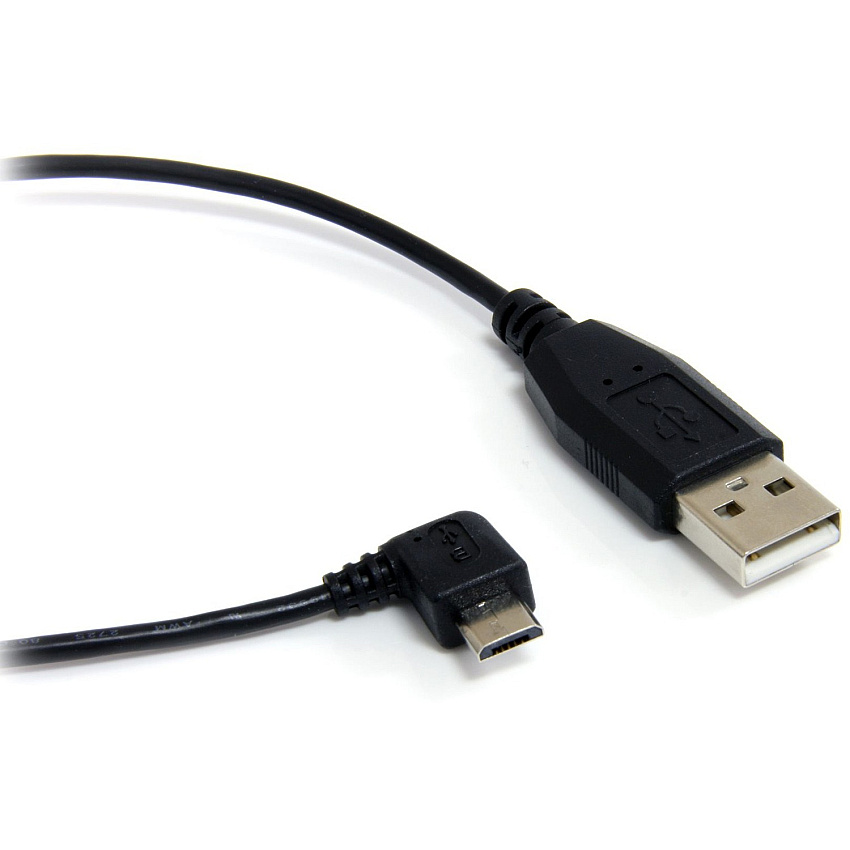 StarTech 1 ft Micro USB Cable - A to Right Angle Micro B (UUSBHAUB1RA)