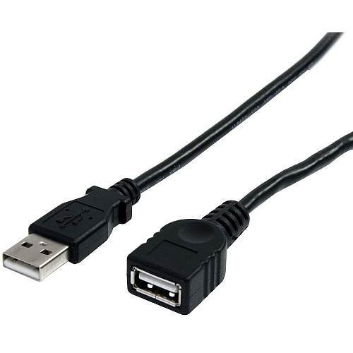 StarTech 10 ft Black USB 2.0 Extension Cable A to A - M/F (USBEXTAA10BK)