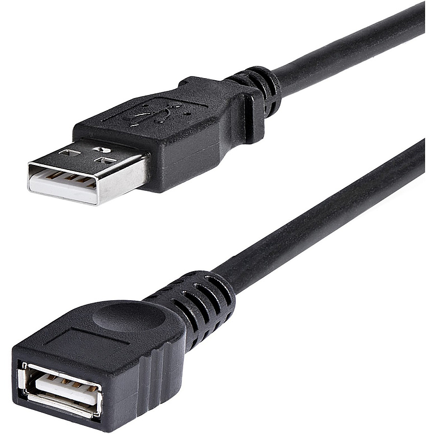 StarTech 6 ft Black USB 2.0 Extension Cable A to A - M/F (USBEXTAA6BK)