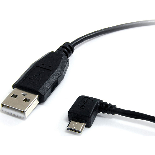 StarTech 6 ft Micro USB Cable - A to Left Angle Micro B (UUSBHAUB6LA)