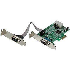 StarTech 2 Port Low Profile PCI Express Serial Card - 16550 (PEX2S553LP)