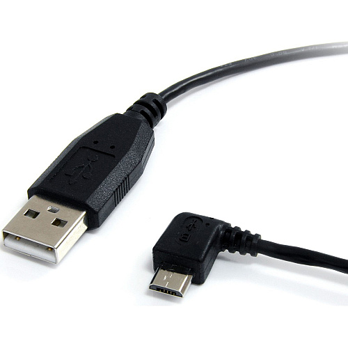 StarTech 3 ft Micro USB Cable - A to Left Angle Micro B (UUSBHAUB3LA)