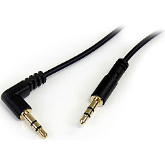 StarTech 6 ft Slim 3.5mm to Right Angle Stereo Audio Cable - M/M (MU6MMSRA) StarTech 6 ft Slim 3.5mm to Right Angle Stereo Audio Cable - M/M (MU6MMSRA)