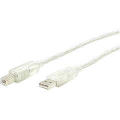 StarTech 3 ft Clear A to B USB 2.0 Cable - M/M (USBFAB3T)