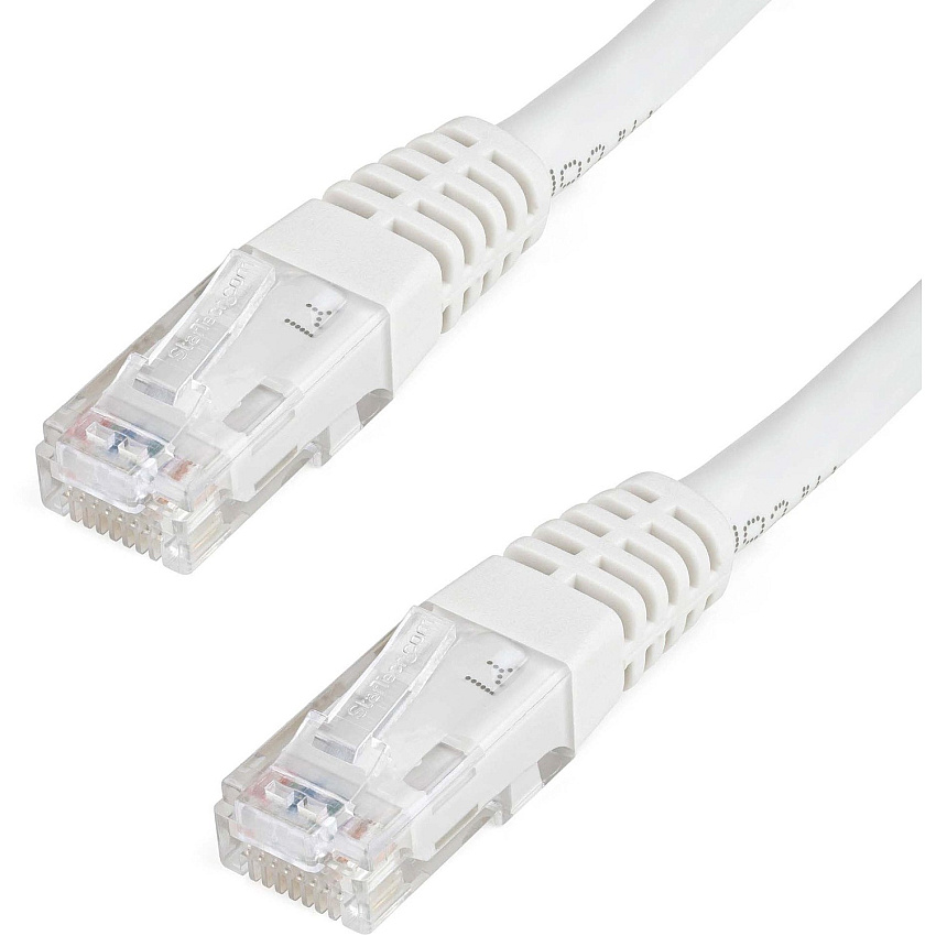 StarTech 10ft CAT6 Ethernet Cable - White Molded Gigabit - 100W PoE UTP 650MHz - Category 6 Patch Cord UL Certified Wiring/TIA (C6PATCH10WH)