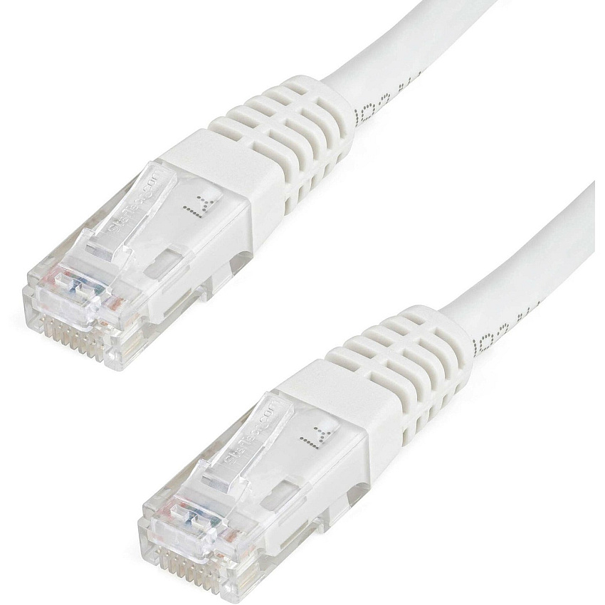 StarTech 25ft CAT6 Ethernet Cable - White Molded Gigabit - 100W PoE UTP 650MHz - Category 6 Patch Cord UL Certified Wiring/TIA (C6PATCH25WH)
