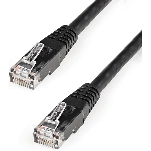 StarTech 2ft CAT6 Ethernet Cable - Black Molded Gigabit - 100W PoE UTP 650MHz - Category 6 Patch Cord UL Certified Wiring/TIA (C6PATCH2BK)