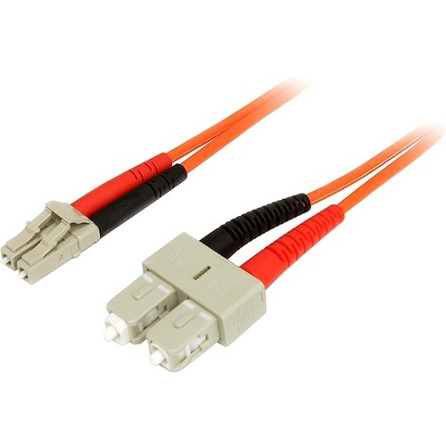 StarTech 5m Fiber Optic Cable - Multimode Duplex 50/125 - LSZH - LC/SC - OM2 - LC to SC Fiber Patch Cable (50FIBLCSC5)