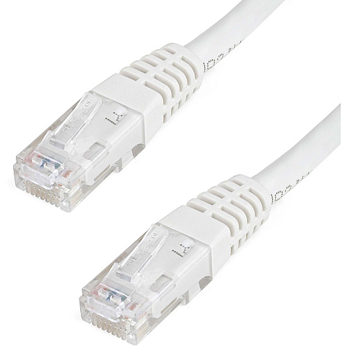 StarTech 100ft CAT6 Ethernet Cable - White Molded Gigabit - 100W PoE UTP 650MHz - Category 6 Patch Cord UL Certified Wiring/TIA (C6PATCH100WH)