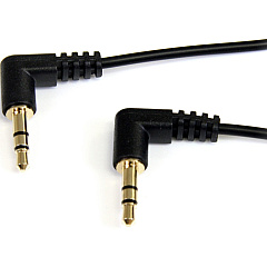 StarTech 6 ft Slim 3.5mm Right Angle Stereo Audio Cable - M/M (MU6MMS2RA) StarTech 6 ft Slim 3.5mm Right Angle Stereo Audio Cable - M/M (MU6MMS2RA)