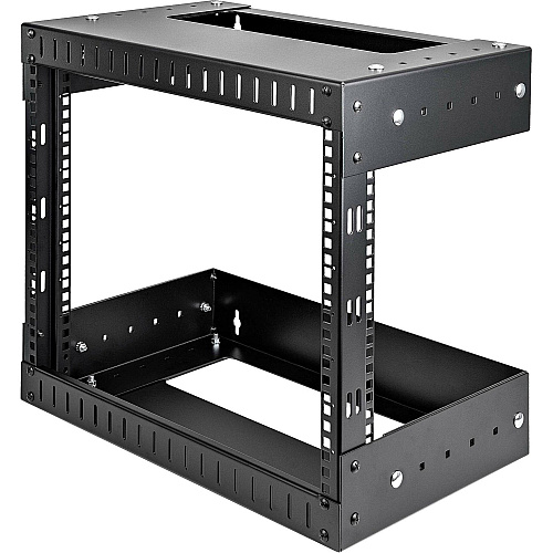 StarTech 8U 19" Wall Mount Network Rack - Adjustable Depth 12-20" Open Frame for Server Room /AV/Data/Computer Equipment w/Cage Nuts (RK812WALLOA)