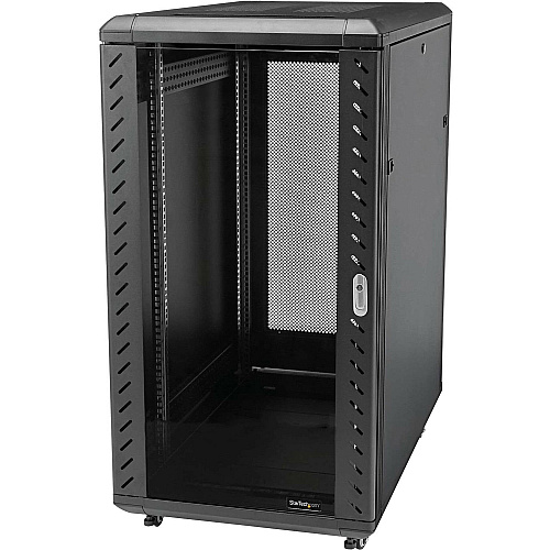StarTech 25U 36in Knock-Down Server Rack Cabinet with Casters (RK2536BKF)