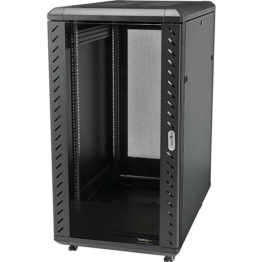 StarTech 25U 36in Knock-Down Server Rack Cabinet with Casters (RK2536BKF)