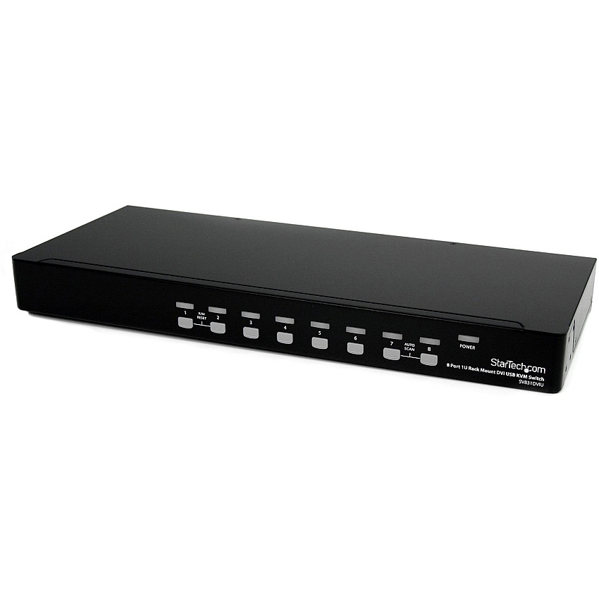 StarTech 8 Port 1U Rackmount DVI USB KVM Switch (SV831DVIU)