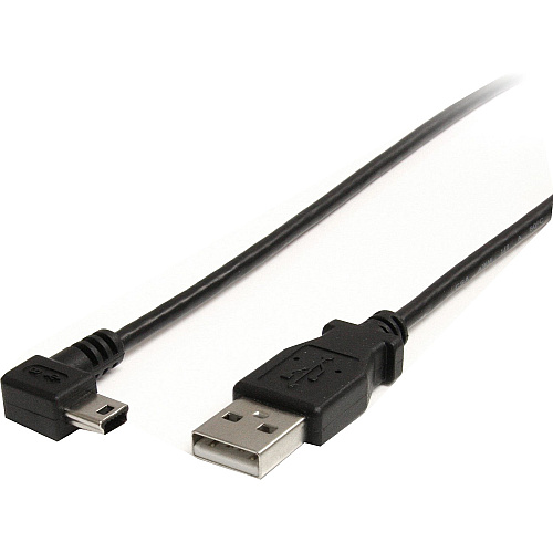 StarTech 6 ft Mini USB Cable - A to Right Angle Mini B (USB2HABM6RA)