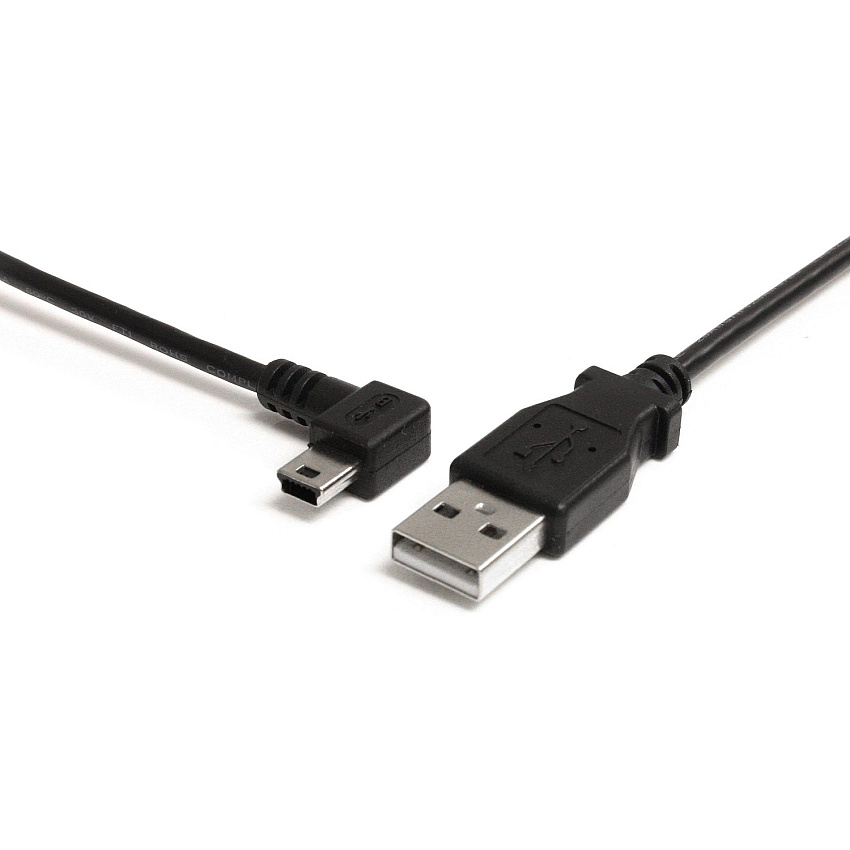 StarTech 6 ft Mini USB Cable - A to Left Angle Mini B (USB2HABM6LA)