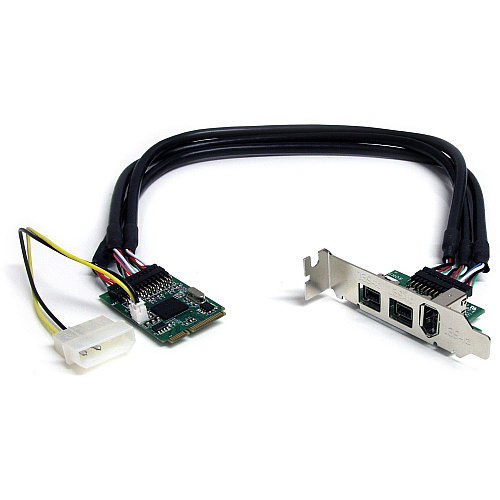 StarTech 3 Port 2b 1a 1394 Mini PCI Express FireWire Card Adapter (MPEX1394B3)