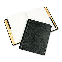 Wilson Jones Corp-Record Outfit with Index, (75) Ledger Sheets, (15) Stock/Dividend Sheets, (5) Transfer Sheets, Black Cover, 11 x 8.5 (039900)