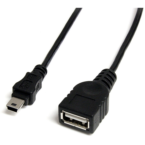 StarTech 1 ft Mini USB 2.0 Cable - USB A to Mini B F/M (USBMUSBFM1)