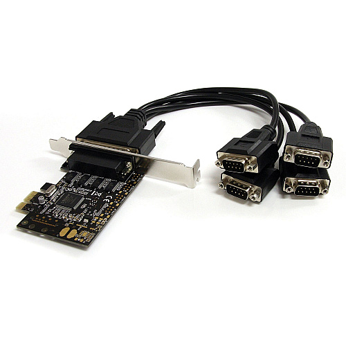 StarTech 4 Port PCI Express Serial Card w/ Breakout Cable (PEX4S553B)
