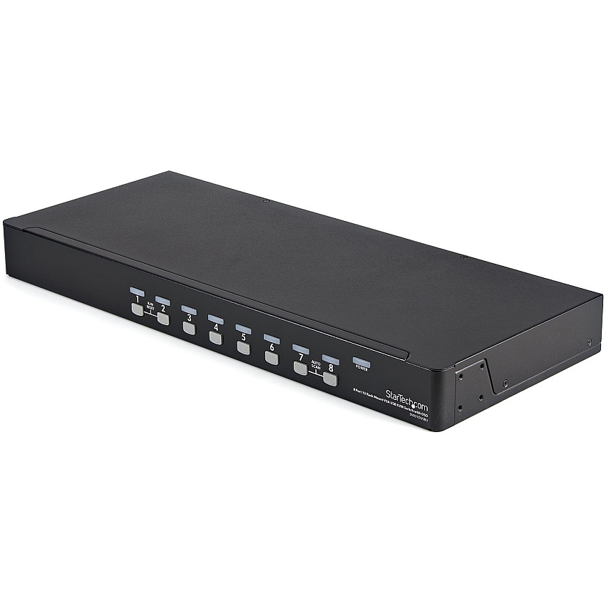 StarTech 8 Port 1U Rackmount USB KVM Switch Kit with OSD and Cables (SV831DUSBUK)