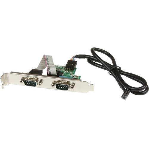 StarTech 24in Internal USB Motherboard Header to 2 Port Serial RS232 Adapter (ICUSB232INT2)