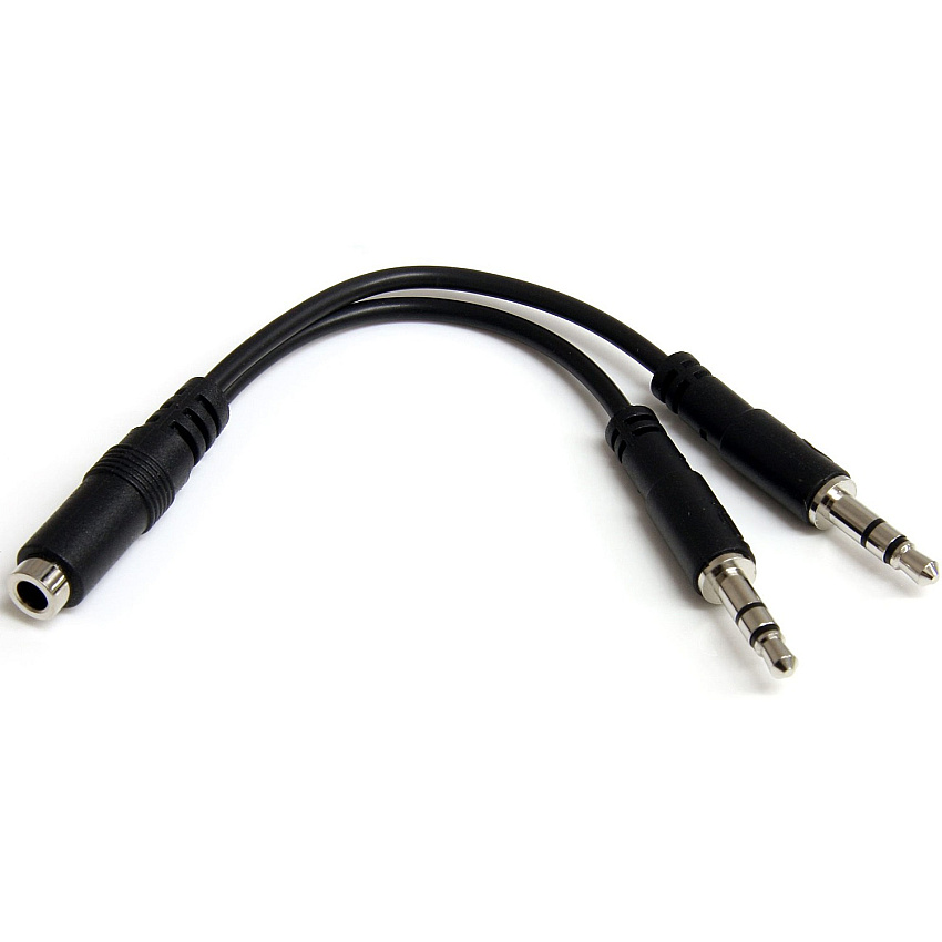 StarTech 3.5mm 4 Position to 2x 3 Position 3.5mm Headset Splitter Adapter - F/M (MUYHSFMM)