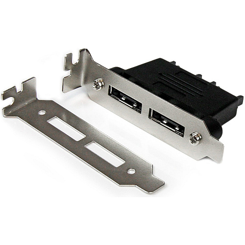 StarTech 2 Port Low Profile SATA to eSATA Plate Adapter - F/M (ESATAPLT2LPM)
