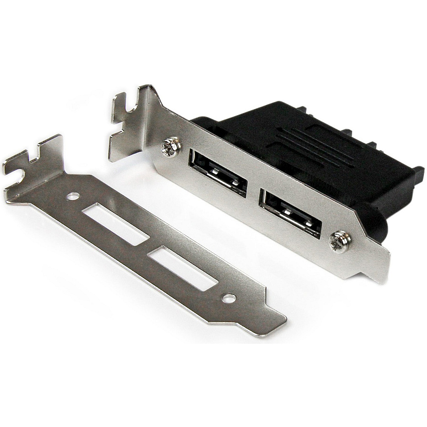 StarTech 2 Port Low Profile SATA to eSATA Plate Adapter - F/M (ESATAPLT2LPM)