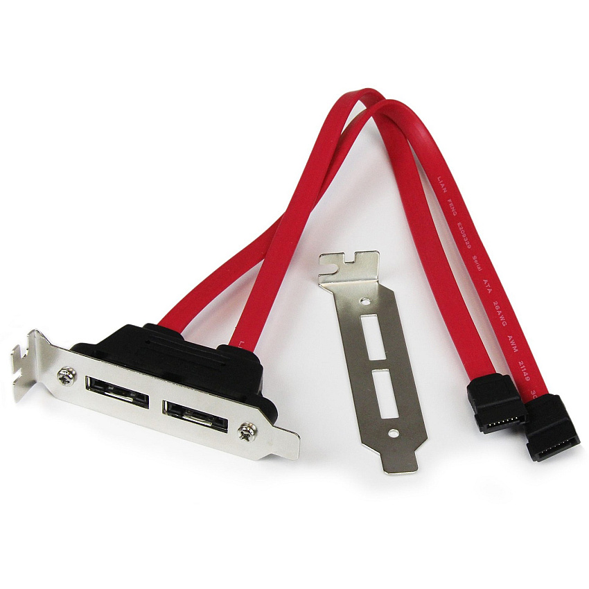 StarTech 2 Port Low Profile SATA to eSATA Plate Adapter (ESATAPLT2LP)