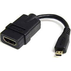 StarTech Micro HDMI to HDMI Adapter Dongle, 4K High Speed Micro HDMI to HDMI Converter, Micro HDMI Type-D Device to HDMI TV/Display (HDADFM5IN) StarTech Micro HDMI to HDMI Adapter Dongle, 4K High Speed Micro HDMI to HDMI Converter, Micro HDMI Type-D Device to HDMI TV/Display (HDADFM5IN)