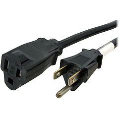 StarTech 25 ft Power Cord Extension - NEMA 5-15R to NEMA 5-15P (PAC10125)