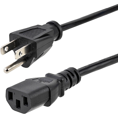 StarTech 10ft (3m) Heavy Duty Power Cord, NEMA 5-15P to C13, 15A 125V 14AWG, Replacement AC Computer Power Cord, PC Power Supply Cable (PXT1011410)