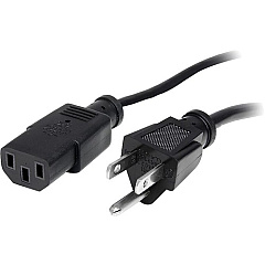 StarTech 20ft (6m) Computer Power Cord, NEMA 5-15P to C13, 10A 125V, 18AWG, Black Replacement AC PC Power Cord, TV/Monitor Power Cable (PXT10120)
