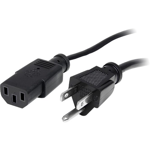 StarTech 20ft (6m) Computer Power Cord, NEMA 5-15P to C13, 10A 125V, 18AWG, Black Replacement AC PC Power Cord, TV/Monitor Power Cable (PXT10120)