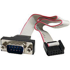 StarTech 16in 9 Pin Serial Male to 10 Pin Motherboard Header Panel Mount Cable (PNL9M16)