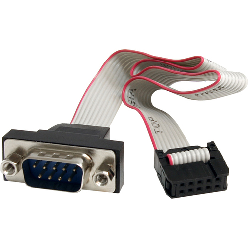 StarTech 16in 9 Pin Serial Male to 10 Pin Motherboard Header Panel Mount Cable (PNL9M16)
