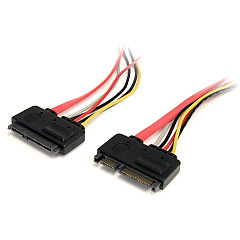StarTech 12in 22 Pin SATA Power and Data Extension Cable (SATA22PEXT)