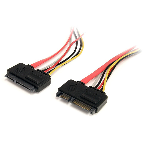 StarTech 12in 22 Pin SATA Power and Data Extension Cable (SATA22PEXT)