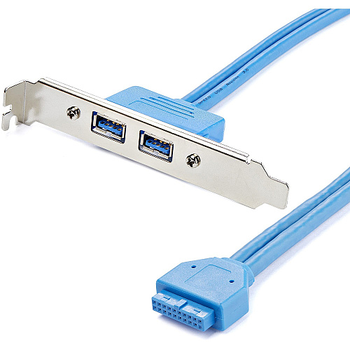 StarTech 2 Port USB 3.0 A Female Slot Plate Adapter (USB3SPLATE)