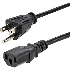 StarTech 6ft(1.8m) Heavy Duty Power Cord, NEMA 5-15P to C13, 15A 125V 14AWG, Replacement AC Computer Power Cord, PC Power Supply Cable (PXT101146)