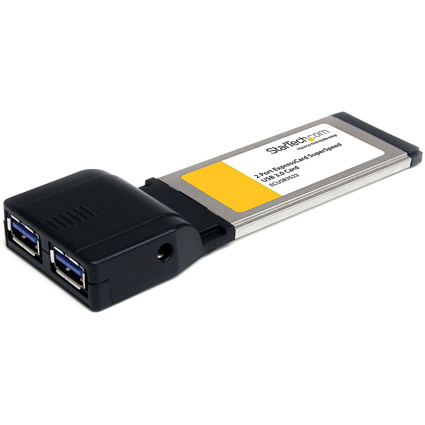 StarTech 2 Port ExpressCard SuperSpeed USB 3.0 Card Adapter with UASP Support (ECUSB3S22)