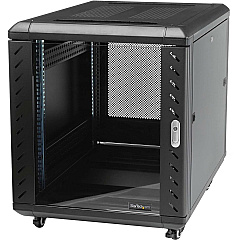 StarTech 12U 36in Knock-Down Server Rack Cabinet with Casters (RK1236BKF)