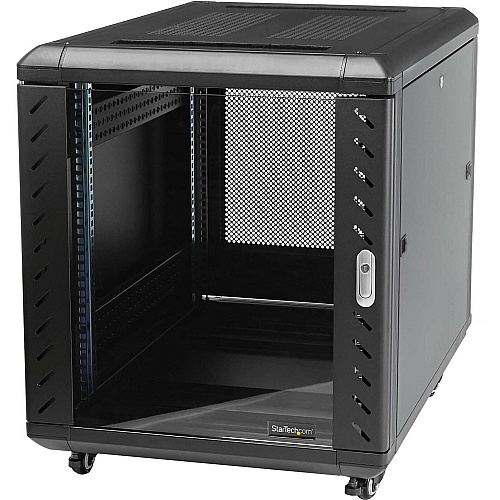 StarTech 12U 36in Knock-Down Server Rack Cabinet with Casters (RK1236BKF)