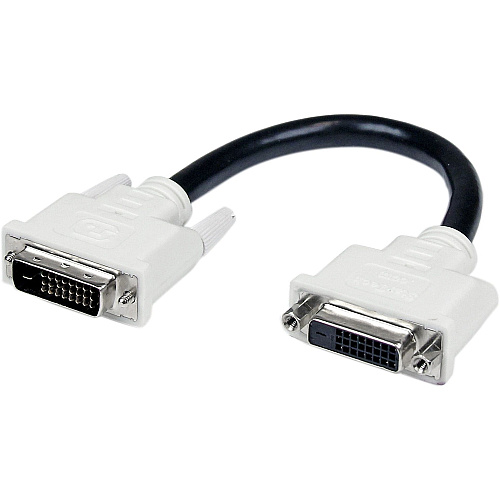StarTech 6in DVI-D Dual Link Digital Port Saver Extension Cable M/F (DVIDEXTAA6IN)