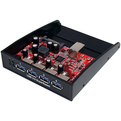 StarTech USB 3.0 Front Panel 4 Port Hub - 3.5 5.25in Bay (35BAYUSB3S4)