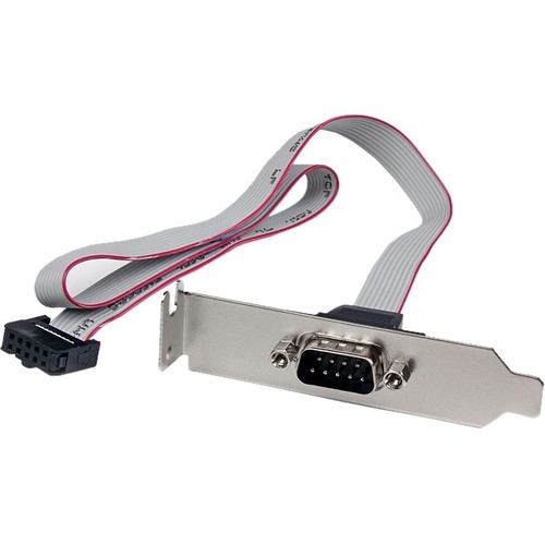 StarTech 1 Port 16in DB9 Serial Port Bracket to 10 Pin Header - Low Profile (PLATE9M16LP)